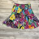 Ralph Lauren Lauren  Multi-Color Floral & Leaf Print Pleated Knee Length Skirt 4P Photo 4