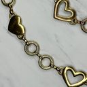 Vintage Heart Toggle Gold Tone Metal Chain Link Belt OS One Size Photo 5