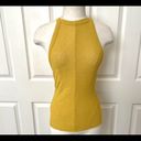 Mango  yellow Dalia halter neck ribbed tank top Photo 8