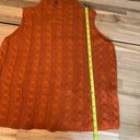 Karen Scott  Rust Orange Cable Knit Sleeveless Turtleneck Sweater Vest Photo 3