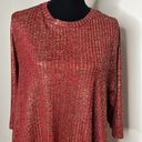 Heart soul  Plus size 2X red and gold shimmer 3/4 sleeve dress Photo 1