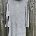 Moral Fiber Knit Turtleneck Cold Shoulder Sweater Dress in Gray - 3X, NWT, Cozy Photo 1