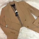 BCBGMax Azria Camel Tomas Draped Blazer Size Small C14 Photo 2