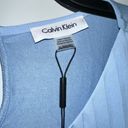 Calvin Klein  sleeveless pleated blouse Light Blue XL NWT Photo 1