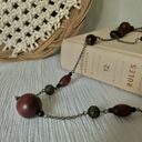 American Vintage Vintage “Rosalie” Burgundy Beaded Necklace Statement Maximalist Red Purple Photo 4