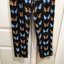 Missguided  Butterfly Jeans!  Black Denim with Orange & Blue Pattern.  Waist 26 Photo 7