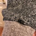 BKE Gimmicks X  Double V Neck Marled Heather Button Sweatshirt Grey Black XS Photo 6