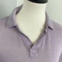 Vince  Linen Lilac Short Sleeve Collared Polo Shirt Top Small Photo 2