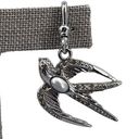 Chloe + Isabel  Sparrow Charm Rhinestone Bird Dove Pendant Silver Tone Photo 0