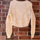 Anthropologie Cream Cropped Sweater Small Photo 2