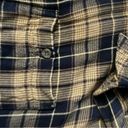 Max Studio Brown & Blue Long Sleeve Flannel Button Down Shirt Size L Photo 6