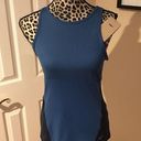 Nike  Womens Tank Top Dri Fit Yoga Sleek Running Training Activewear Blue Sz M Photo 1