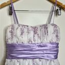 Morgan & Co  Light Purple Floral Print Dress Size 9/10 Fairycore Feminine Wedding Photo 2