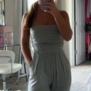 Altar'd State NWOT grey strapless jumpsuit w/ pockets! Photo 0