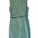 BB Dakota  Green and White Striped V Neck Dress With Belt Size 4 B43‎ Photo 1