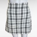 Pink Lily My Secret's Out White & Black  Plaid Tweed Mini Skirt Size Medium Photo 1