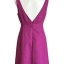 J.Crew  Dress Purple Magenta Sleeveless V-Neck V-Back Cotton Summer Dress Size 6P Photo 4