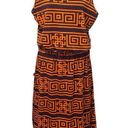 LuLaRoe  Summer Sleeveless Scoop Neck Dress Elastic Waist Orange Geometric Sz 2XL Photo 0