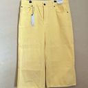 Topshop NWT  Yellow High Rise Crop Jeans US 12 Petite Photo 1