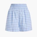 Hill House  Home Livie Nap Shorts in Blue Clip Dot Check Photo 1