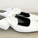The Row  White Leather Coco Bow Kitten Heel Mules sz 40 Photo 2