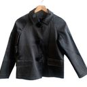 The Row Front Shop Black Sheen Pom Snap Blazer Jacket XS Photo 0