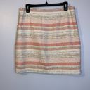 Katherine Barclay Montreal Textured Fabric Watermelon and White Skirt size 8 Photo 9