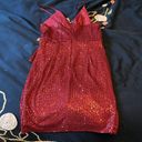 Double Crazy Red Sparkly Dress  Photo 4