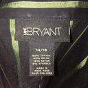 Lane Bryant  black & green stripe button down top, 14/16 Photo 2