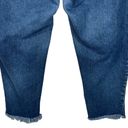 Lane Bryant  SZ 16 Ankle Jeans Hi-Rise Frayed Hems Zip-Fly Pockets Whiskered Blue Photo 5