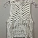 Honey Punch  White Crochet Tank Top Women's size large Photo 1