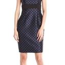 Tracy Reese Plenty by  • Nadia blue jacquard dress sheath strapless party Photo 0