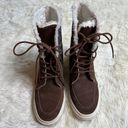 American Eagle  Grey/Brown Lace Up Boots Women's 10 Photo 3