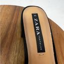 ZARA  Sandals Womens Black Hand Beaded Fringed Mule Slide Sandals Size 41 Photo 1