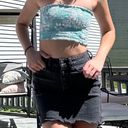 Aeropostale Black Denim Button Up Skirt Photo 5