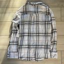 Treasure & Bond  Plaid Top Small White Navy Button Down Women Casual Shirt NWT Photo 1