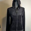 Juicy Couture Y2K  Black VELOUR Jacket CHOOSE JUICY GOLD BLING Sz L Photo 0