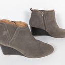 Vionic  Greige Paloma Ankle Booties Wedge Heel Suede Leather Comfort Women's 8 Photo 2