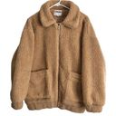 I am gia  Pixie Teddy Coat Tan Full Zip Viral Blogger Fav Oversized Jacket XS Photo 5