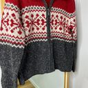 Croft & Barrow vintage Christmas fair isle zip up wool blend sweater Photo 2