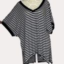 Z Supply  Angel Dolman Boxy Knit Top Blouse Stripe Black M Photo 1