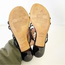 Stuart Weitzman NWOT  Sandals Slip On Black Patent Kitten Heel Carcel Size 6.5 Photo 5