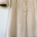 Jones New York Faux Suede Faux Fur Trim Long Coat Cream Size S Photo 7