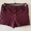 Rock & Republic  Denim Jean Shorts Women Size 12 plum side zipper Photo 0