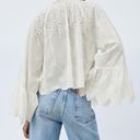 ZARA Bohemian Crochet Wide Sleeve Cotton Top Blouse Shirt Photo 3