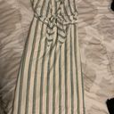 Lush Clothing Lush Midi Green And White Dress Photo 6