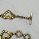 Vintage Heart Toggle Gold Tone Metal Chain Link Belt OS One Size Photo 2