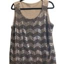 Coldwater Creek  Grey Sequin Tank Top Size XL Photo 0