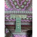 Ralph Lauren Lauren  Pajama Womens Medium Aztec Fleece Purple Nightgown Preppy Photo 3