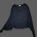 Solemio Black Bat Wing Sweater, Women's S Photo 1